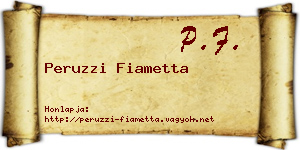 Peruzzi Fiametta névjegykártya